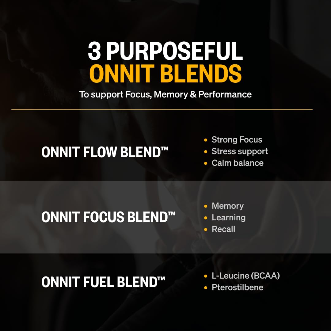 Professional workspace with Onnit Alpha Brain bottle