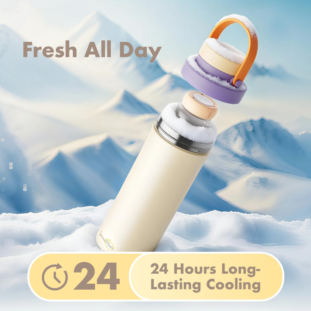 SporraMom breastmilk cooler components and baby bottles