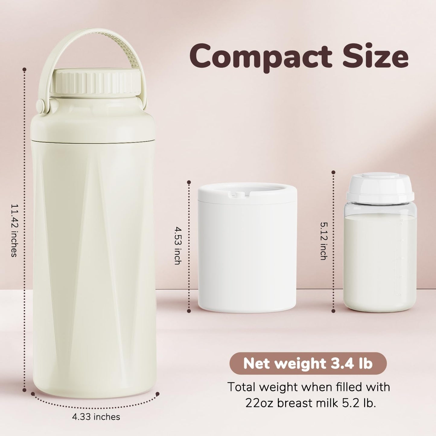 Easyvava 22 Fluid Ounce Portable Breast Milk Cooler in lifestyle setting