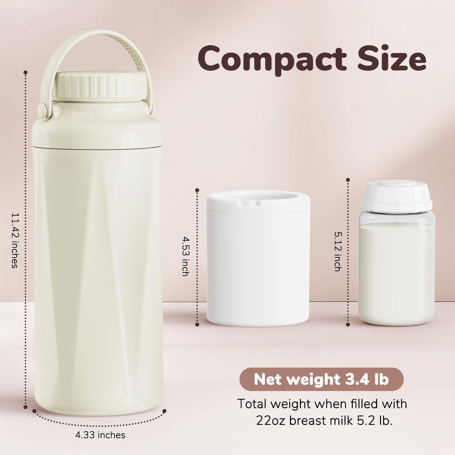 Easyvava 22 Fluid Ounce Portable Breast Milk Cooler in lifestyle setting
