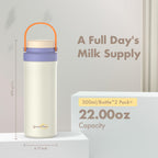 Inside view of SporraMom breastmilk chiller bottle