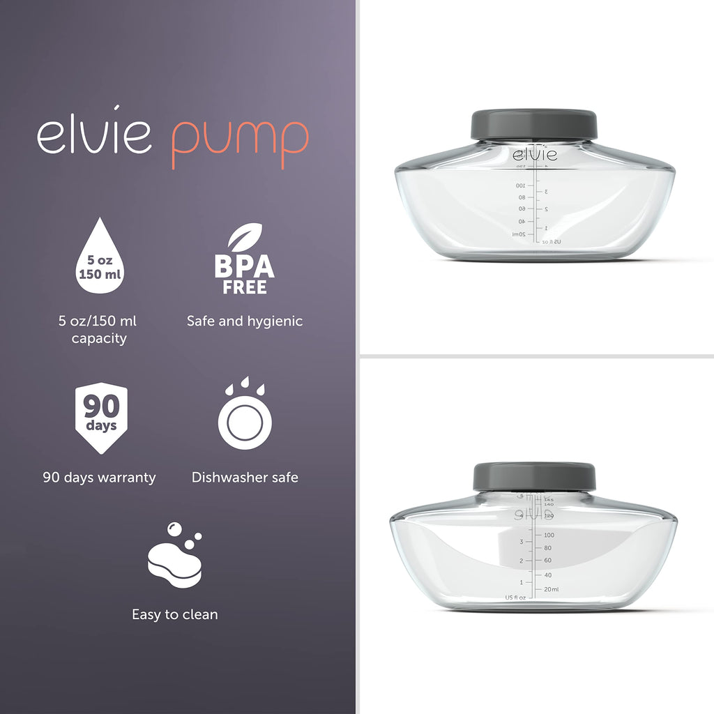 Elvie pump replacement storage bottles for breastfeeding mothers