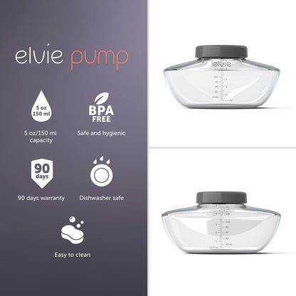 Elvie pump replacement storage bottles for breastfeeding mothers