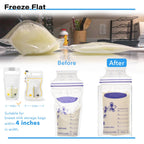 Stackable breast milk organizer bins