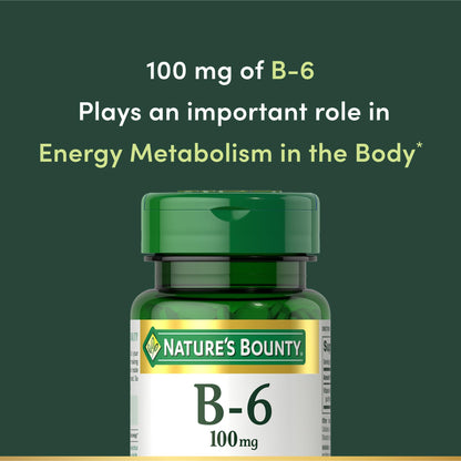 Imported USA Vitamin B6 supplement for nervous system and heart health.