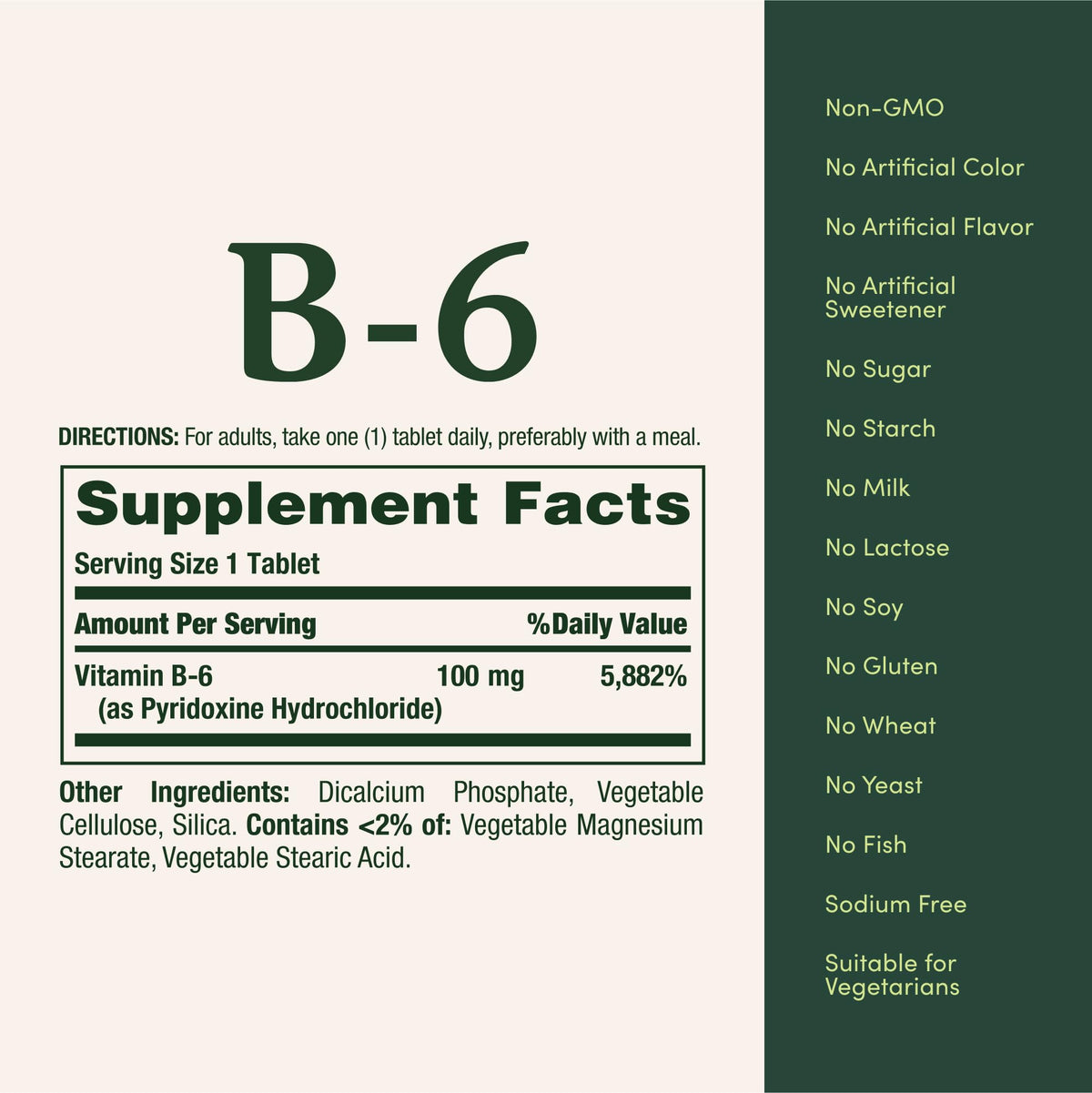 Nature's Bounty Vitamin B6 100 count bottle next to product box