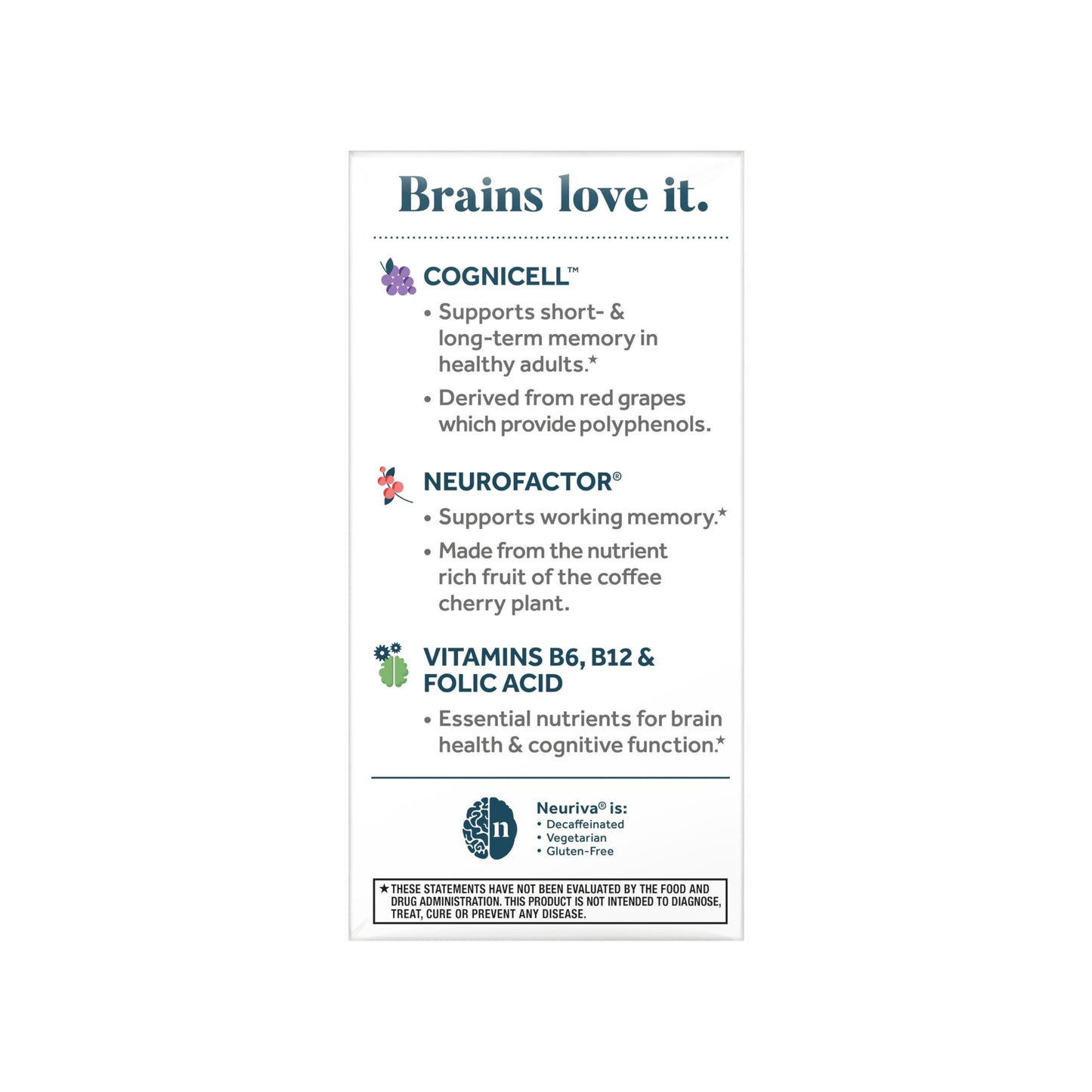 Imported Neuriva Memory 3D brain health supplement