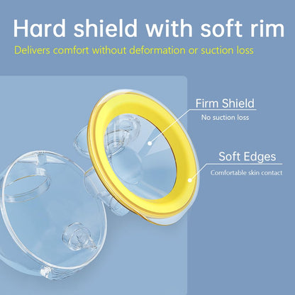 Detailed view of 27 millimeter flange and various silicone insert sizes