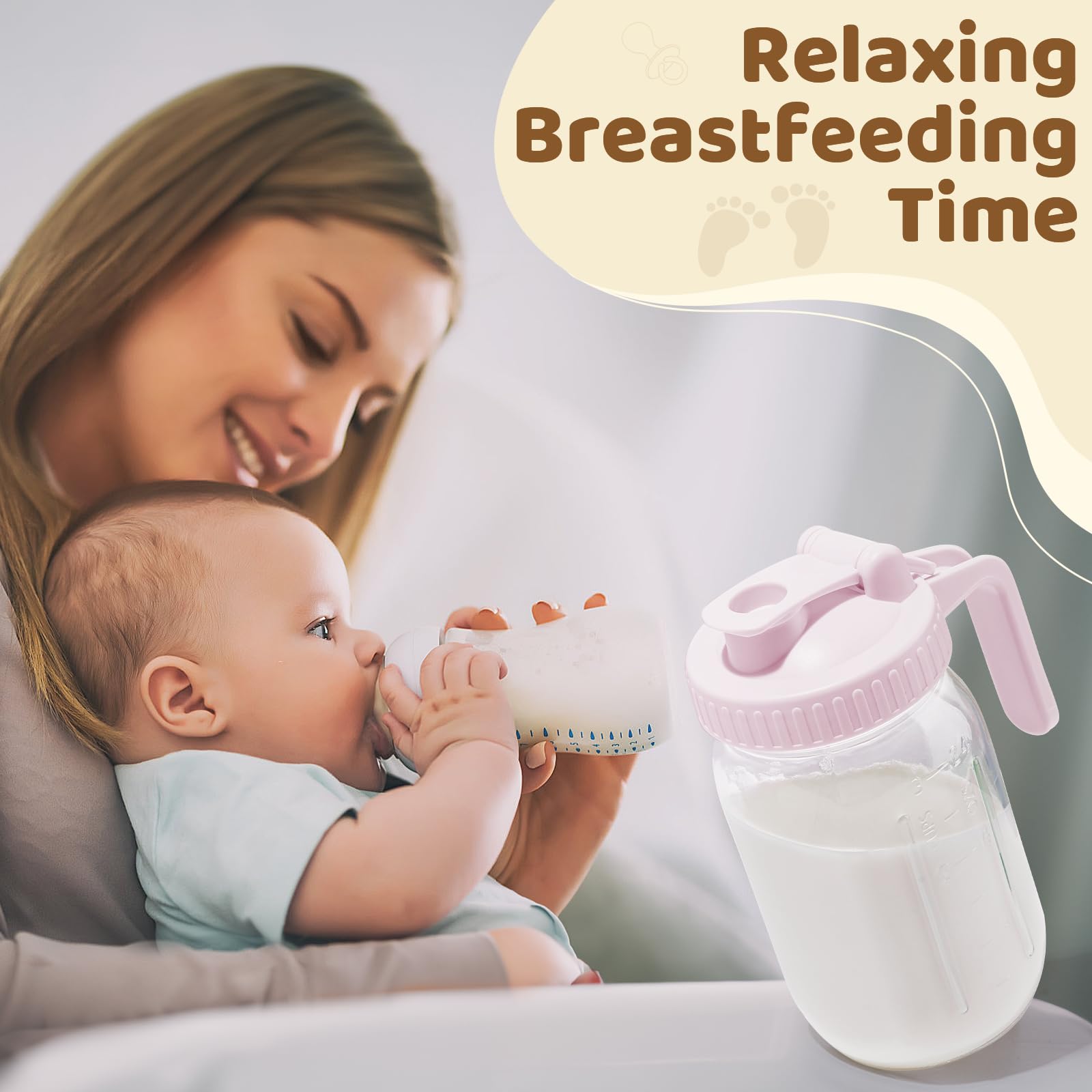 Wide mouth opening of the glass breast milk storage jar