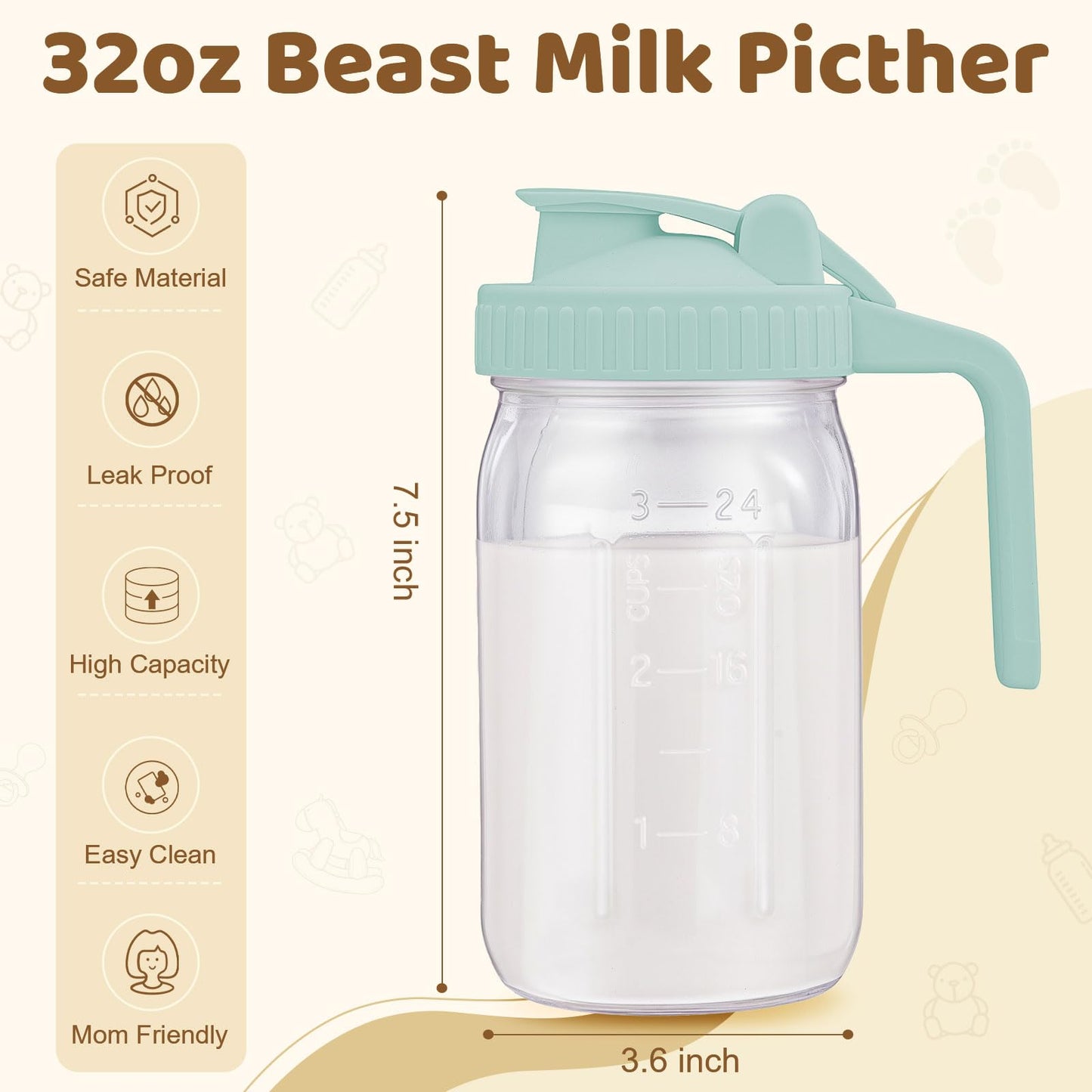 AoeJarry pitcher being used to pour liquid into a bottle