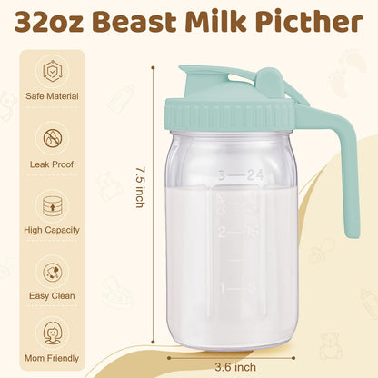 AoeJarry pitcher being used to pour liquid into a bottle