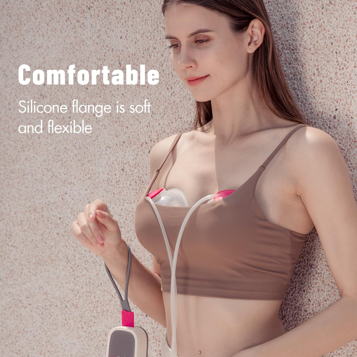 Side view of reusable silicone colostrum container with cap