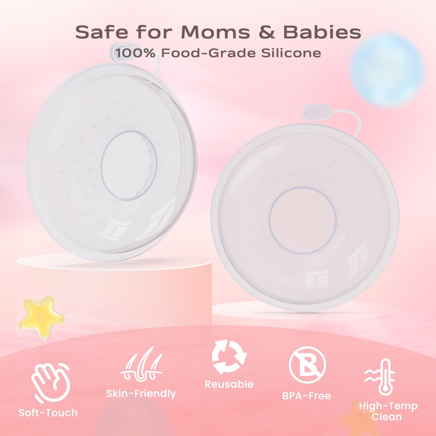 Hranio nursing milk catcher shells inside a bra