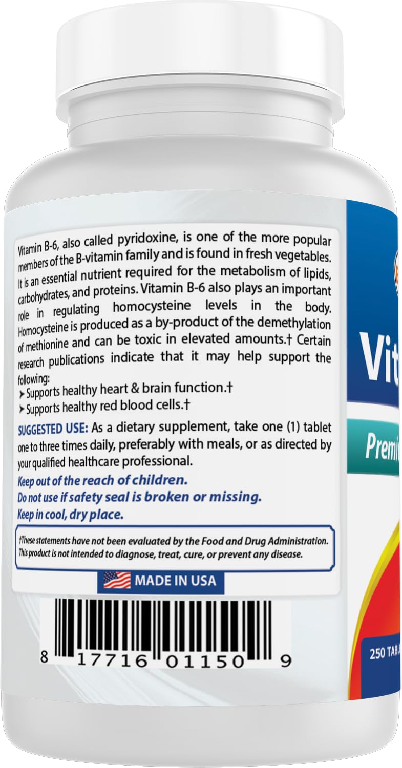 Best Naturals Vitamin B6 tablets lifestyle health supplement