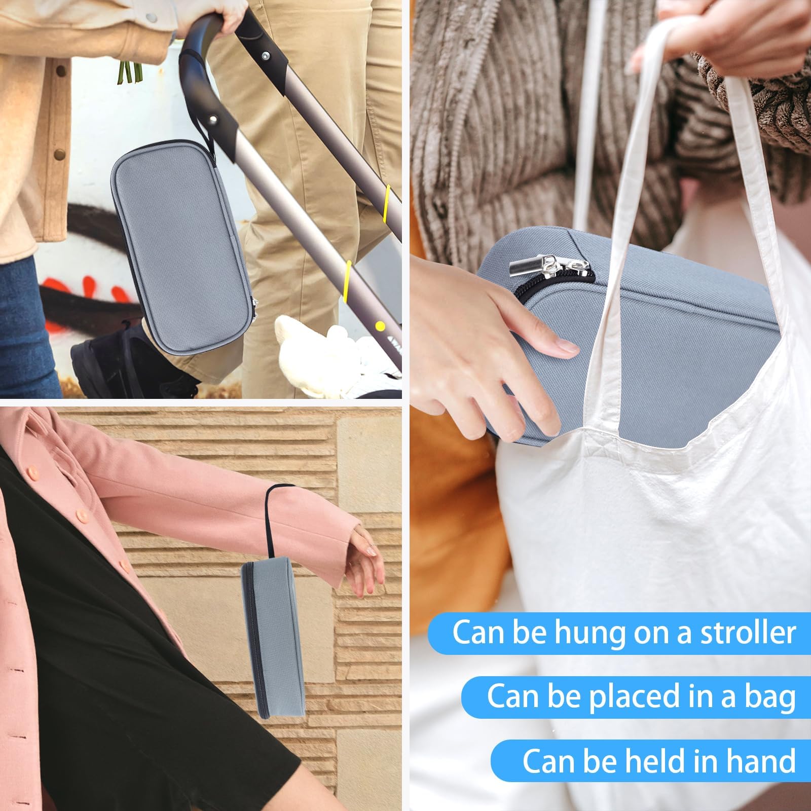 Isusser breastmilk cooler bag showing storage capacity