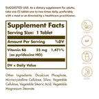 USA imported essential B complex supplement bottle side label showing supplement facts.
