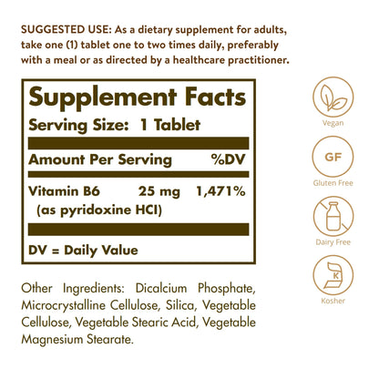 USA imported essential B complex supplement bottle side label showing supplement facts.
