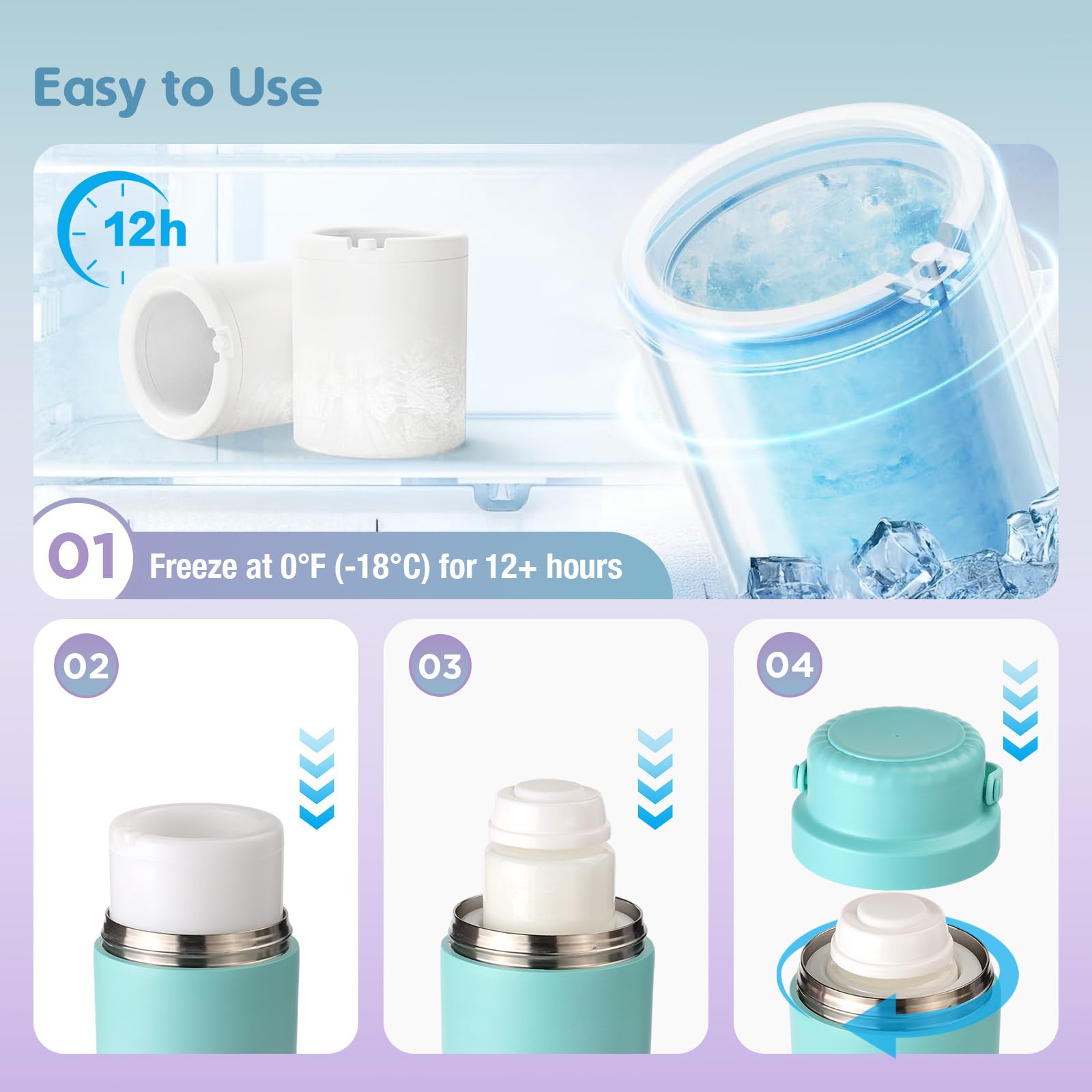 Close up of measurement marks on Momcozy BPA-free milk bottles