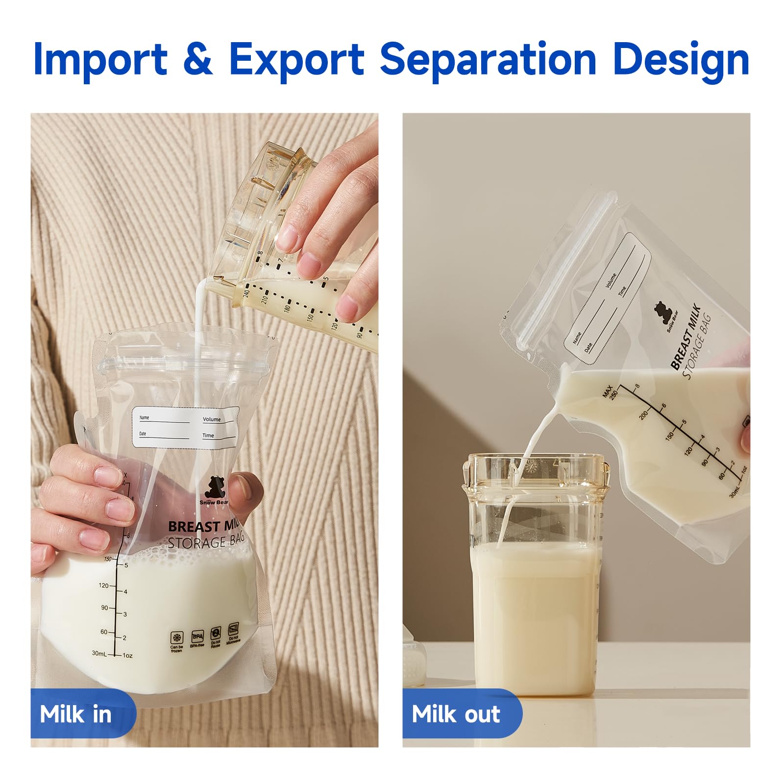 Snow Bear breastmilk storage bags imported baby care