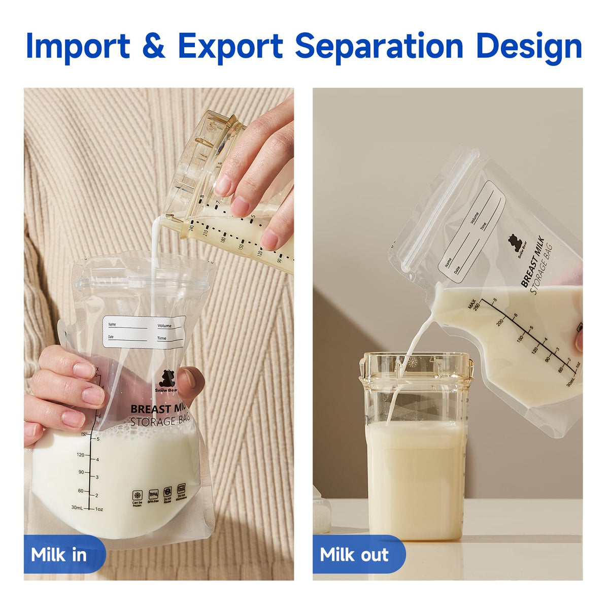 Snow Bear breastmilk storage bags imported baby care