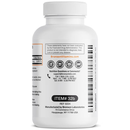 Bronson Vitamin B6 pyridoxine supplement premium non-GMO formula details