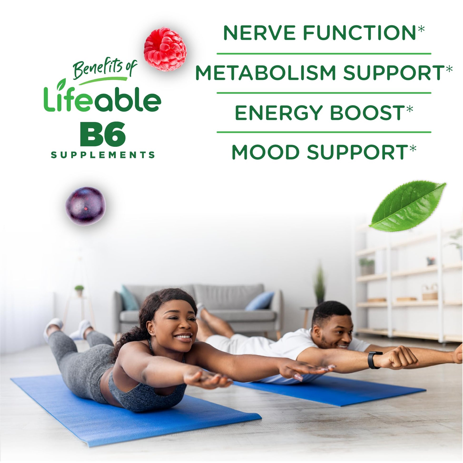 High potency vitamin B6 gummies for nerve support and energy metabolism