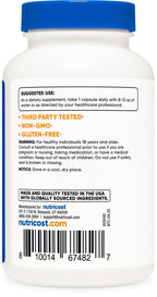 Nutricost Vitamin B6 supplement bottle with blue cap and white label