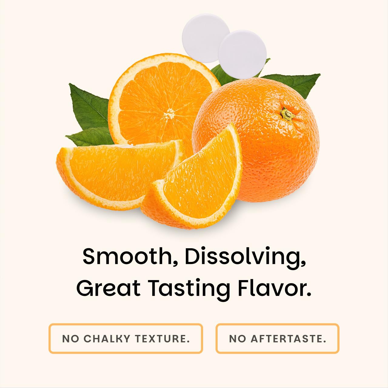 Lifestyle image showing easy administration of meltable vitamin