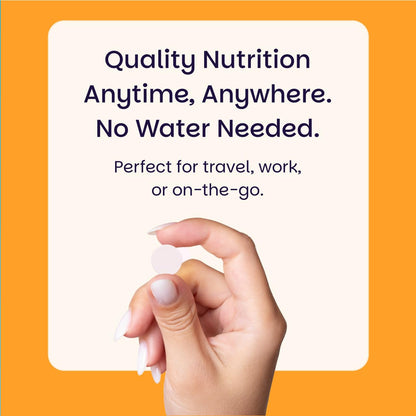 EZ Melts Orange Blast Vitamin B6 supplement bottle on clean background