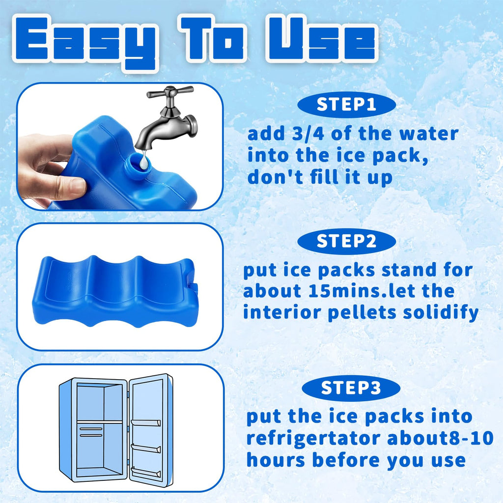 Reusable freezer gel packs for breast milk storage