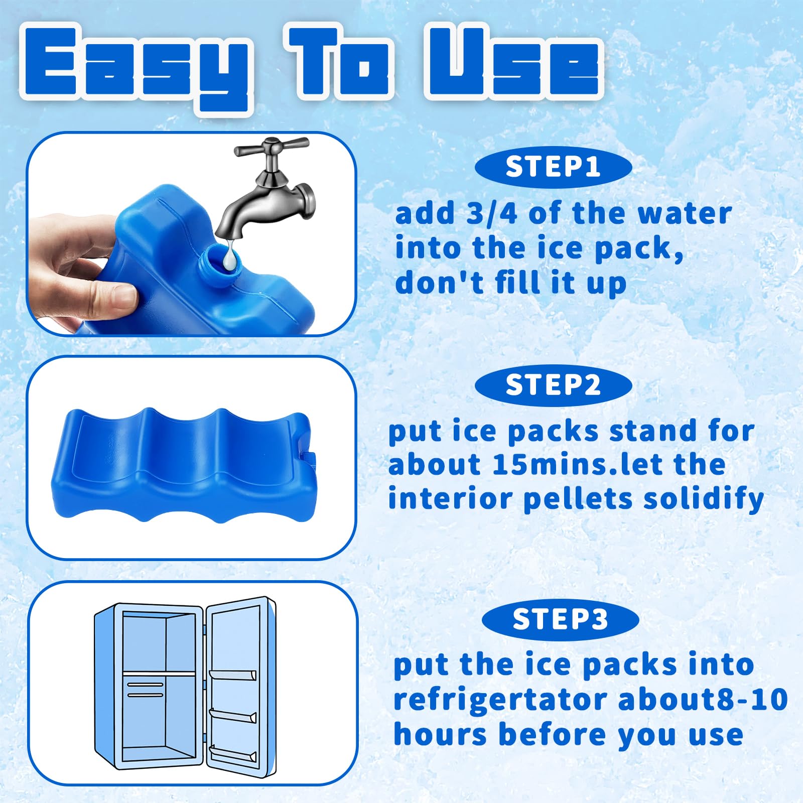 Reusable freezer gel packs for breast milk storage