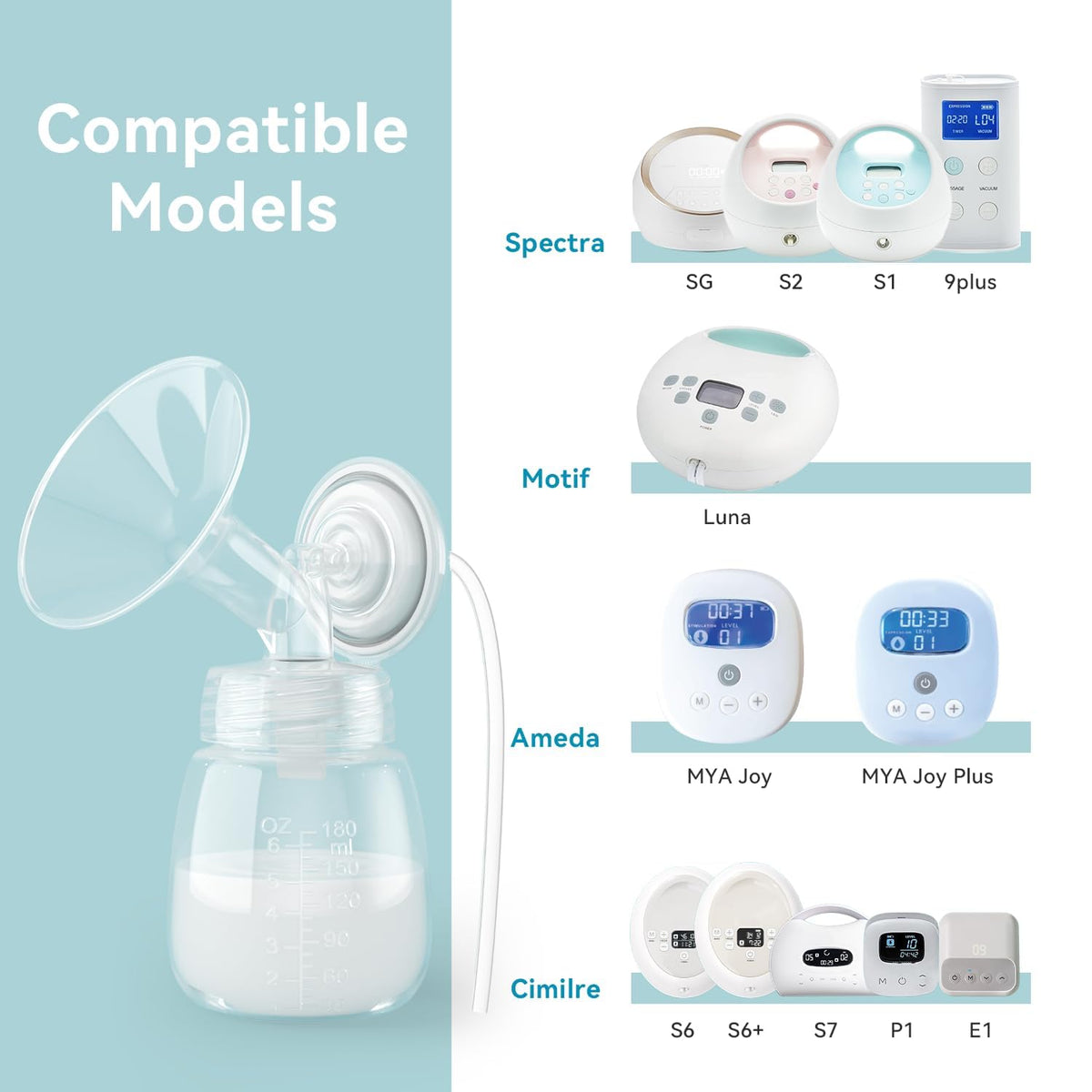 Gotocut 6 fluid ounce wide mouth bottles for breast pumping