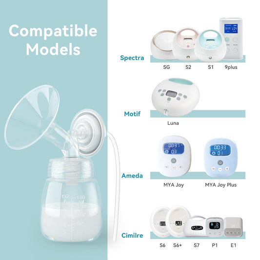 Gotocut 6 fluid ounce wide mouth bottles for breast pumping