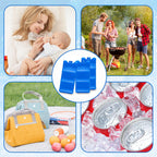 Three piece set of breast milk storage ice bricks