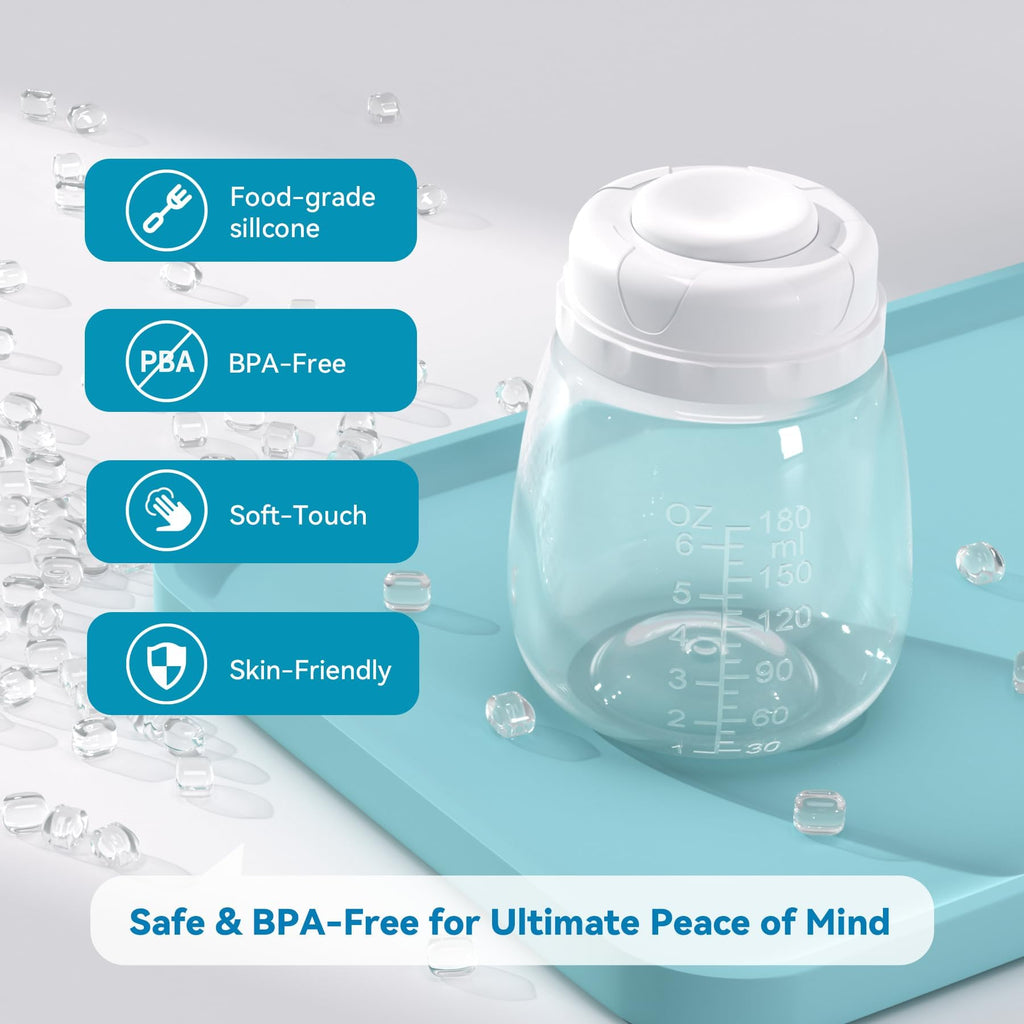 Gotocut 4 pack storage bottles arranged for breast milk organization