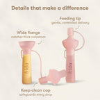 Close up of Frida Mom colostrum collector flange design