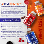 Vitamatic vegan Vitamin B6 gummies in a glass bowl