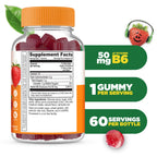 Lifeable Vitamin B6 50mg gummies supplement facts label