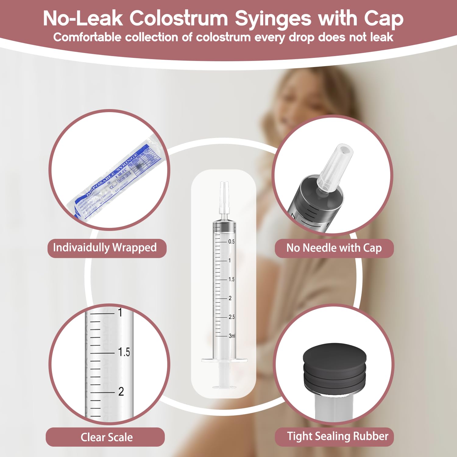 Measuring cups for antenatal colostrum harvesting
