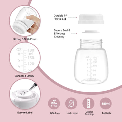 Tovvild breast milk storage bottles with measurement markings