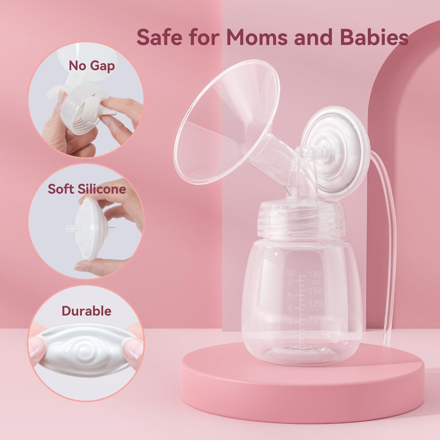 Clear plastic BPA free storage bottles for breast milk