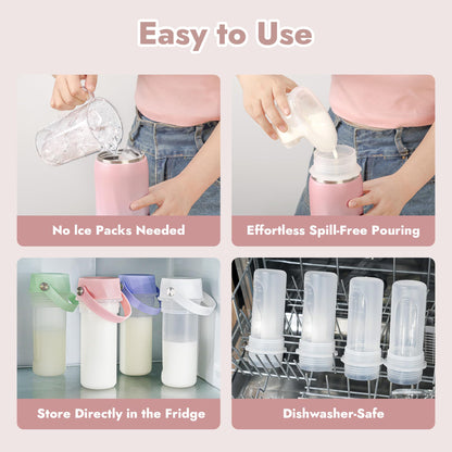 Heytrip breastmilk storage container showing the inner bottle for milk