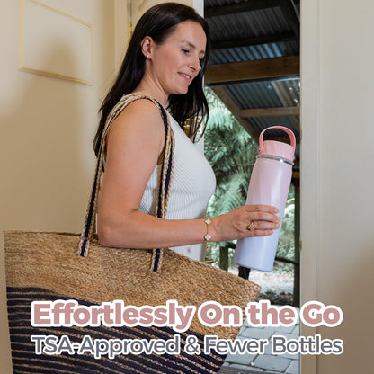 Heytrip portable cooler placed next to a breast pump for scale