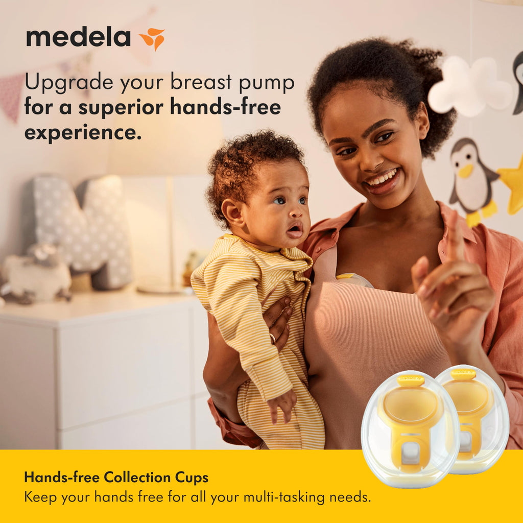 Medela wearable breast pump cups with included accessories