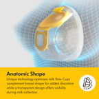 Transparent milk collection cup for Medela pumps