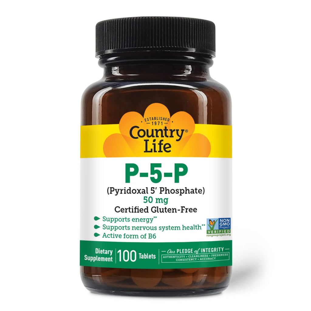 Imported USA certified gluten free and vegan active Vitamin B6 bottle packaging