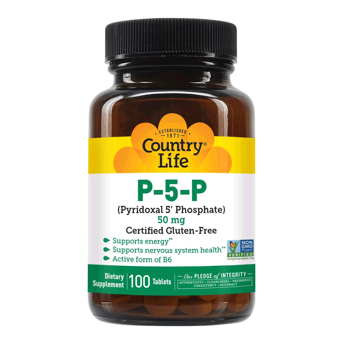 Country Life bioactive coenzyme B6 tablets for nervous system health support