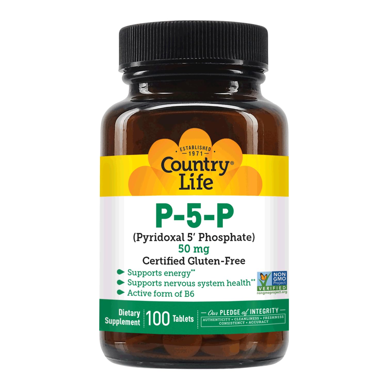 Country Life bioactive coenzyme B6 tablets for nervous system health support