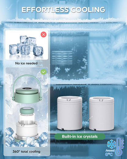 Side profile of portable breast milk cooler for travel