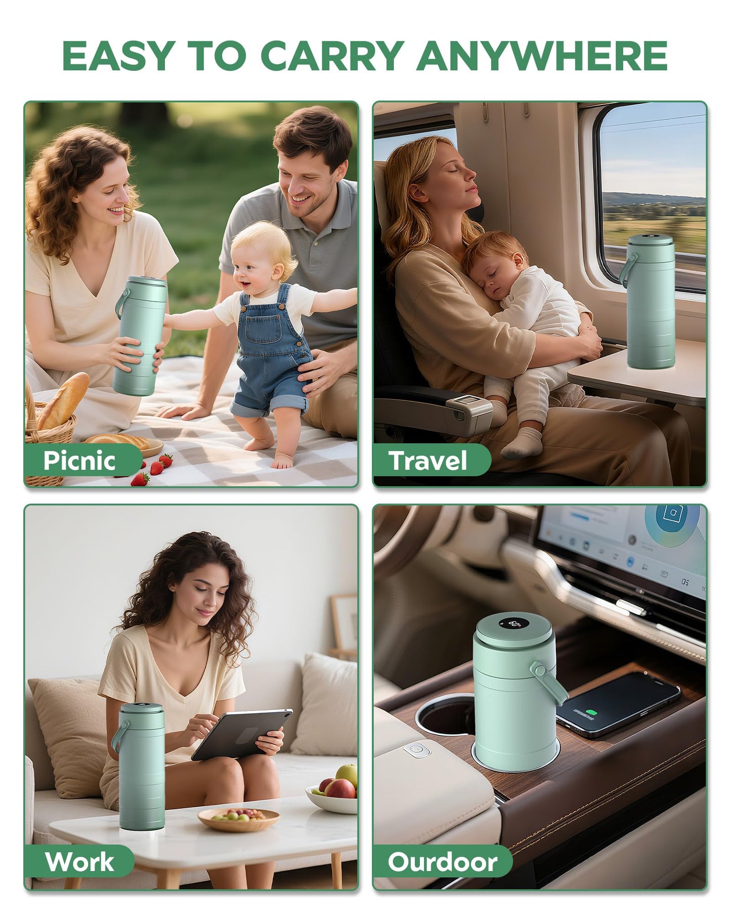 Momcozy breast milk cooler showing 22 fluid ounce capacity storage